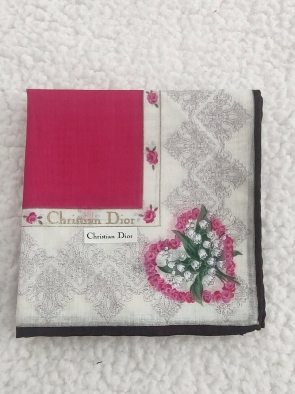 NEW Dior floral neckerchief small scarf Japan exclusive NWT